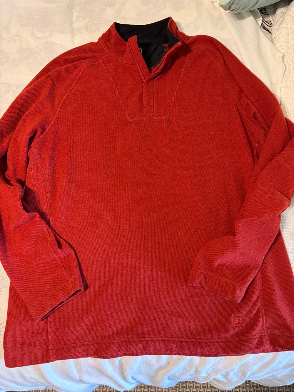 REI Burn Orange Fleece Quarter-Zip Pullover